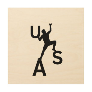 USA Bouldering Climber Minimal Sport Art