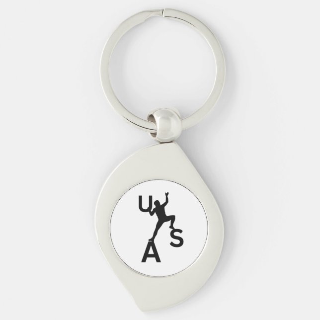 USA bouldering Keychain (Front)