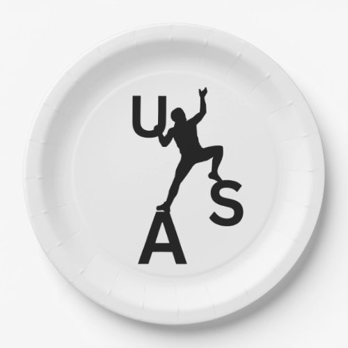 USA bouldering Paper Plates