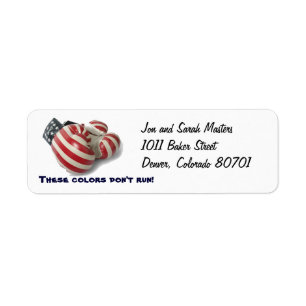 USA Boxing Gloves Return Address Label