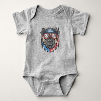 USA Bulldog  Baby Bodysuit