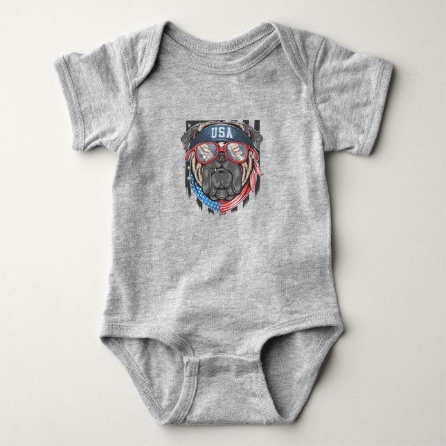 USA Bulldog  Baby Bodysuit (Front)