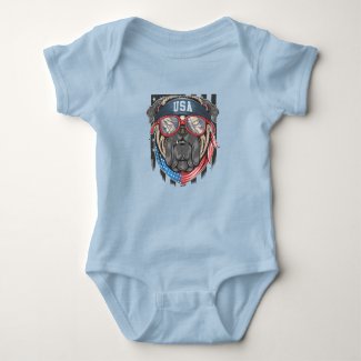 USA Bulldog  Baby Bodysuit