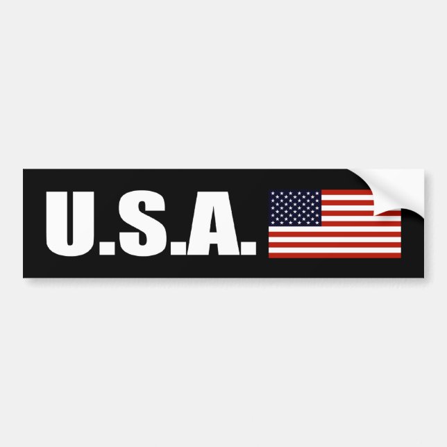 USA Bumper Sticker Dark (Front)