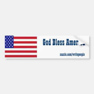 USA Bumper Sticker-God bless America Bumper Sticker