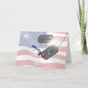 USA Butterfly Letterpress Thank You Card