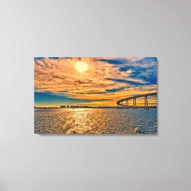 USA, CA, San Diego-Coronado Bay Bridge Canvas Print (Front)