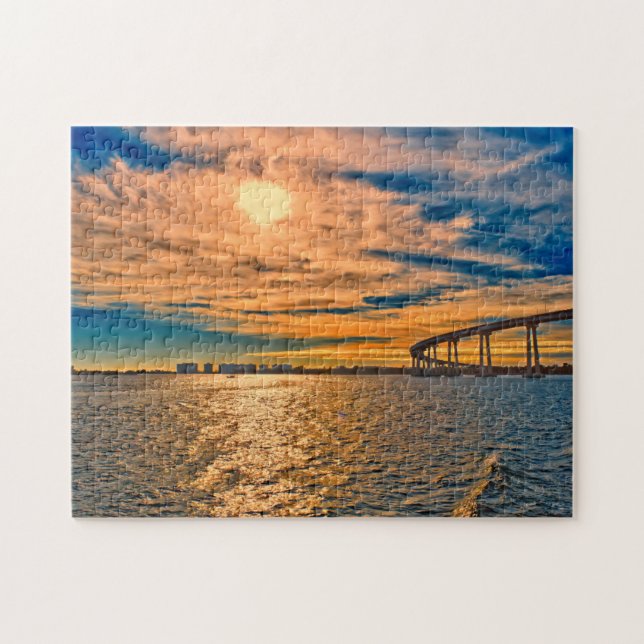 USA, CA, San Diego-Coronado Bay Bridge Jigsaw Puzzle (Horizontal)