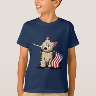 USA Cairn Terrier Kids Dark T-Shirt