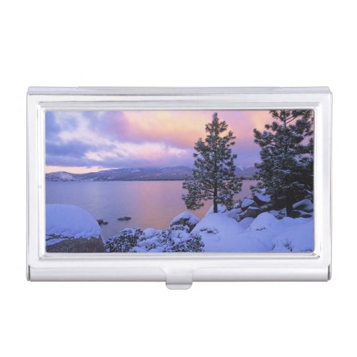 USA California A winter day at Lake Tahoe Case For Business Cards
