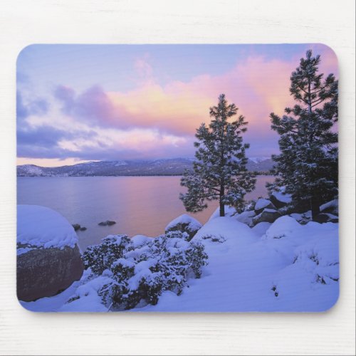 USA California A winter day at Lake Tahoe Mouse Pad