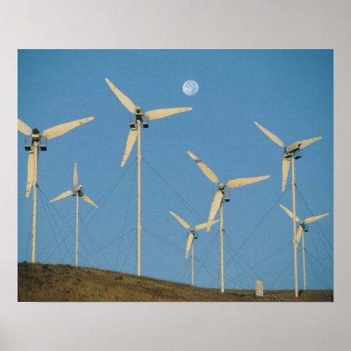 USA California Altamont Pass wind generators Poster