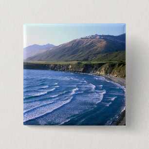 USA, California, Big Sur, bay along Highway 1. Button