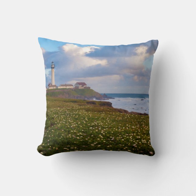 USA, California. Big Sur Panorama 2 Throw Pillow (Front)