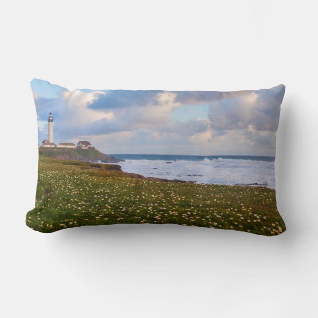 USA, California. Big Sur Panorama Lumbar Pillow (Front)