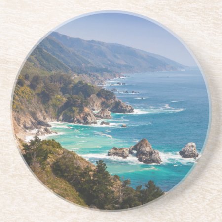 Usa, California. California Coast, Big Sur Sandstone Coaster