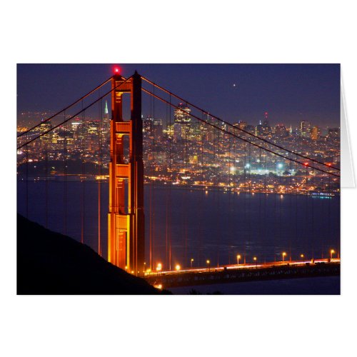 USA California Golden Gate Bridge At Night