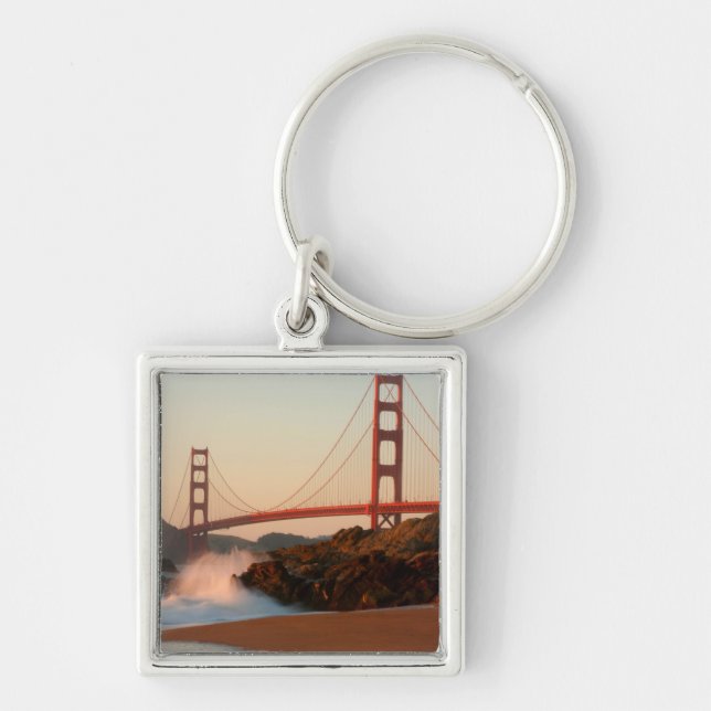 USA, California. Golden Gate Bridge View Keychain (Front)