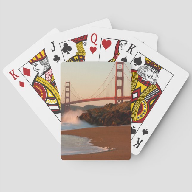 USA, California. Golden Gate Bridge View Poker Cards (Back)