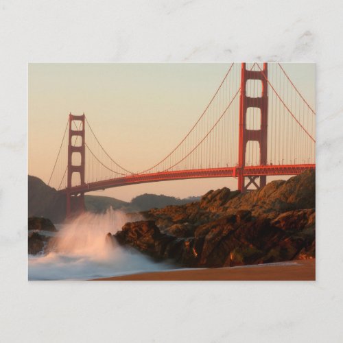USA California Golden Gate Bridge View Postcard