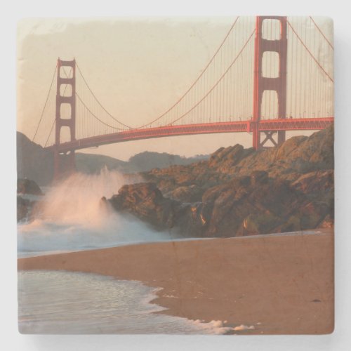 USA California Golden Gate Bridge View Stone Coaster