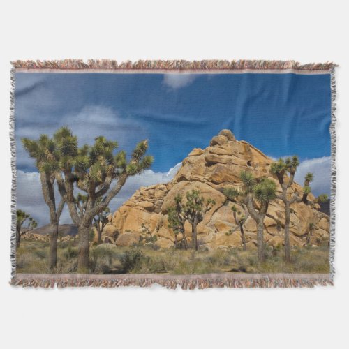 USA California Joshua Tree National Park Throw Blanket