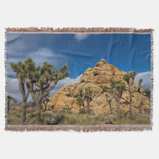 USA, California, Joshua Tree National Park Throw Blanket (Front)