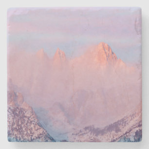 USA, California, Lone Pine. Sunrise Stone Coaster