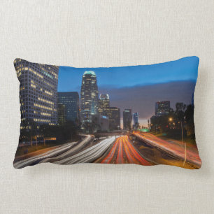 USA, California, Los Angeles, 110 Freeway 2 Lumbar Pillow