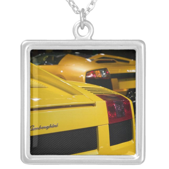 USA, California, Los Angeles: Los Angeles Auto 2 Silver Plated Necklace (Front)
