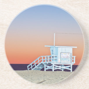 USA, California, Los Angeles, Santa Monica Beach Drink Coaster