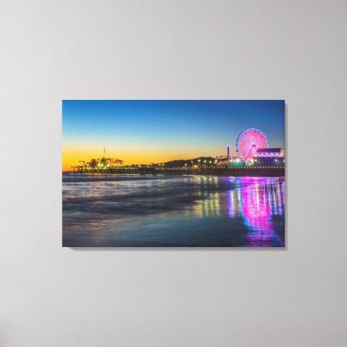 USA California Los Angeles Santa Monica Pier Canvas Print