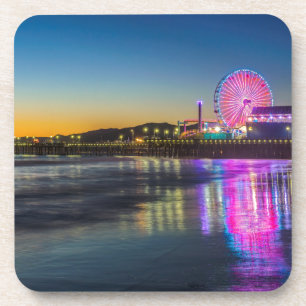USA, California, Los Angeles, Santa Monica Pier Drink Coaster