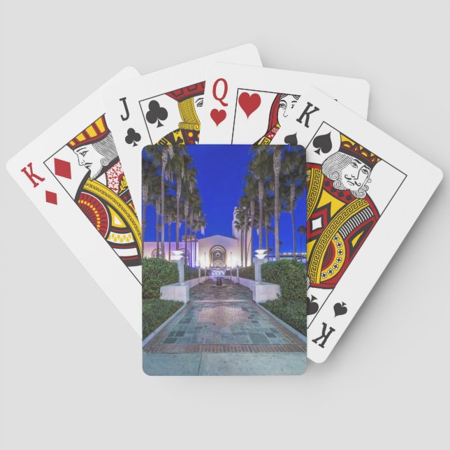 USA, California, Los Angeles, Union Station Poker Cards (Back)