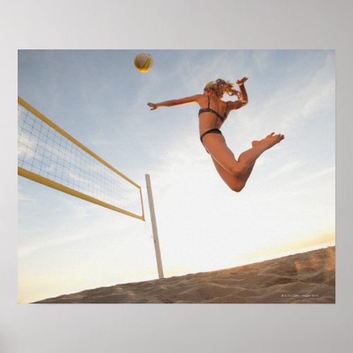 USA California Los Angeles woman playing 2 Poster