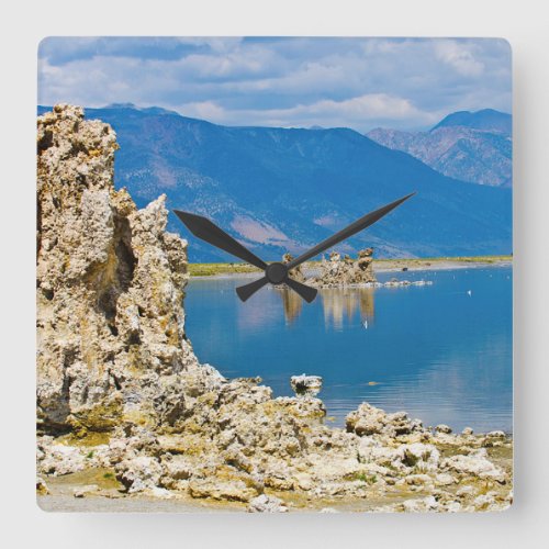 USA California Mono Lake South Tufa Reserve Square Wall Clock