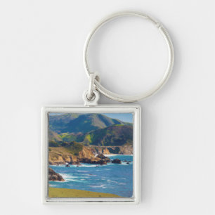 USA, California. Panorama Of Big Sur With Bixby Keychain