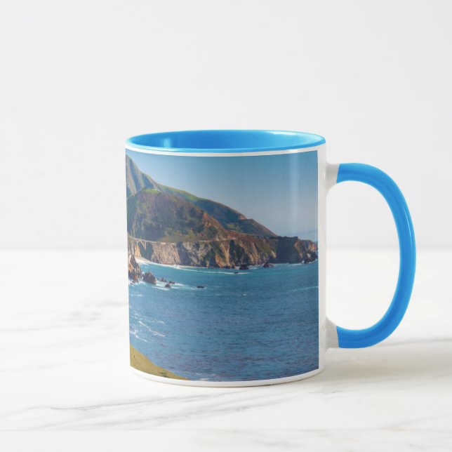 USA, California. Panorama Of Big Sur With Bixby Mug (Right)