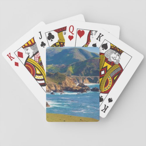 USA California Panorama Of Big Sur With Bixby Playing Cards