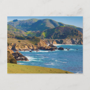 USA, California. Panorama Of Big Sur With Bixby Postcard