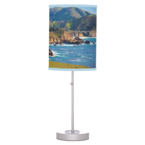 USA California Panorama Of Big Sur With Bixby Table Lamp