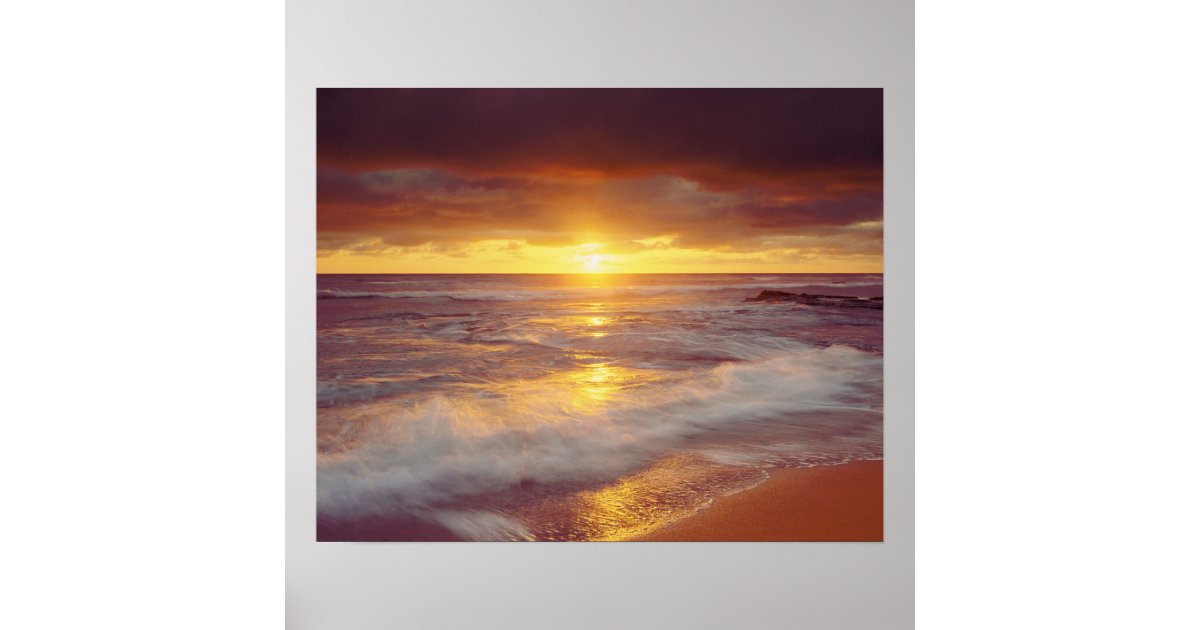 USA, California, San Diego. Sunset Cliffs beach Poster | Zazzle