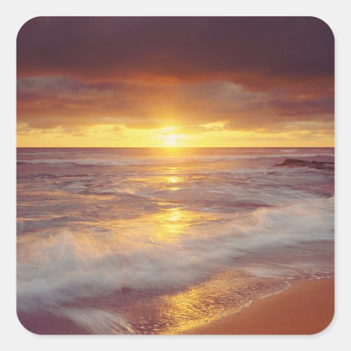 Square Orange Sunset Beach Purse Hanger
