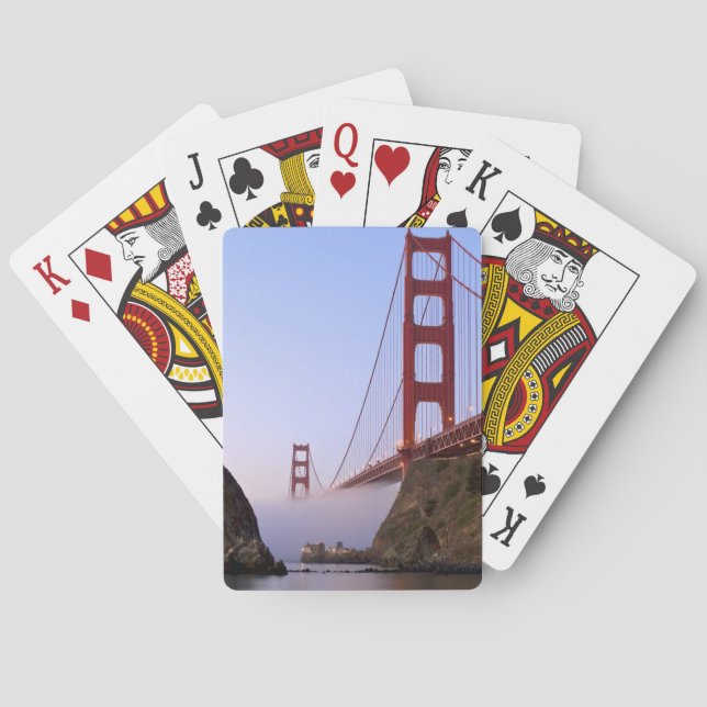 USA, California, San Francisco. Golden Gate 3 Poker Cards (Back)