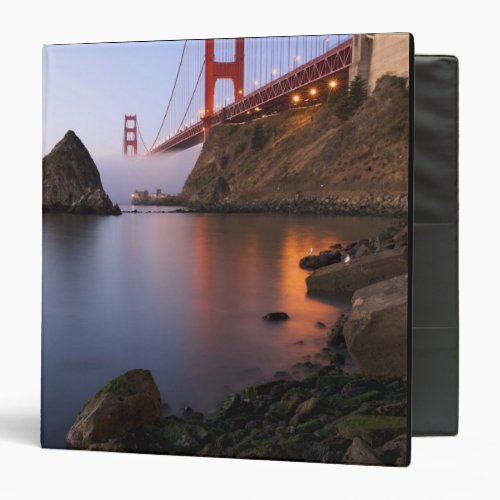 USA California San Francisco Golden Gate 3 Ring Binder