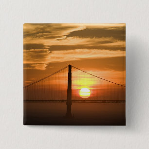 USA. California. San Francisco. Sun setting Button