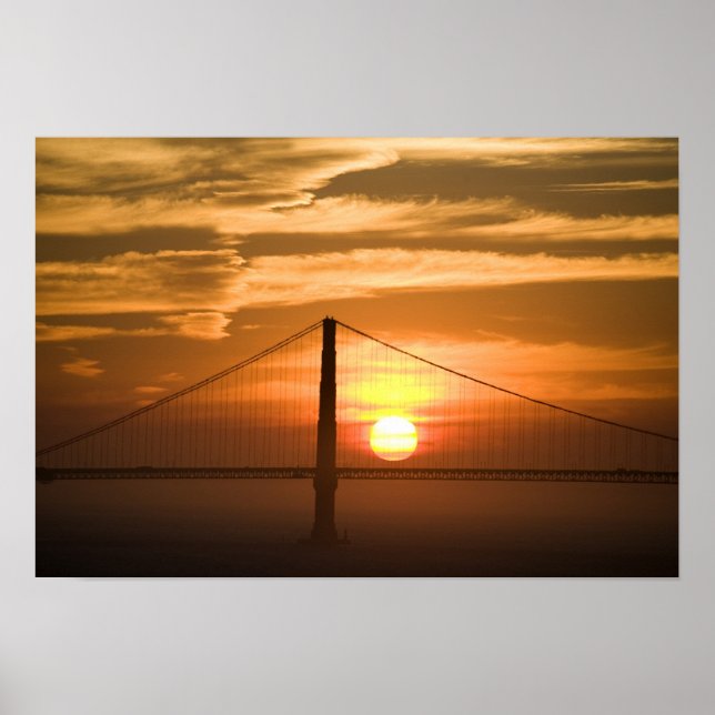 USA. California. San Francisco. Sun setting Poster (Front)