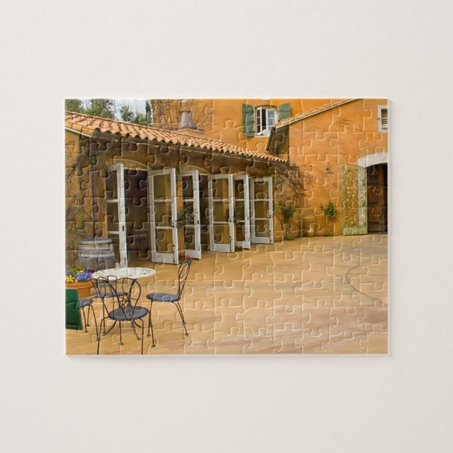 USA, California, Sonoma Valley, Patio at Viansa Jigsaw Puzzle (Horizontal)
