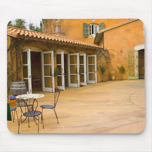 USA, California, Sonoma Valley, Patio at Viansa Mouse Pad (Front)