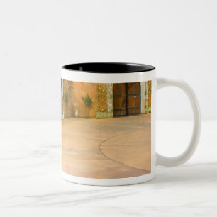 USA, California, Sonoma Valley, Patio at Viansa Two-Tone Coffee Mug